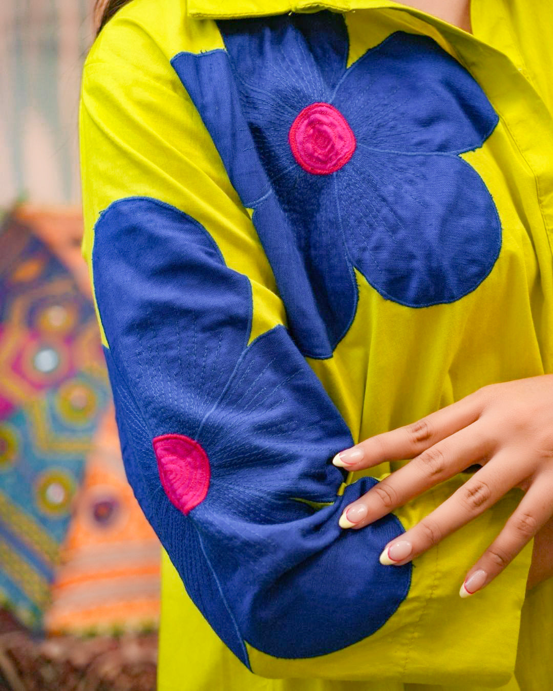 Bold Bloom Green Tunic