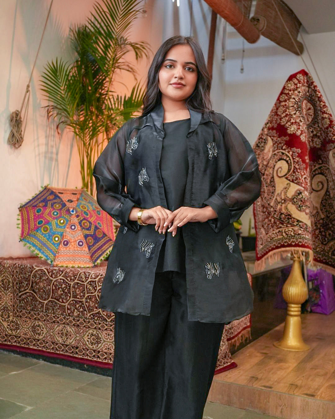 Midnight Muse Organza Co-Ord Set