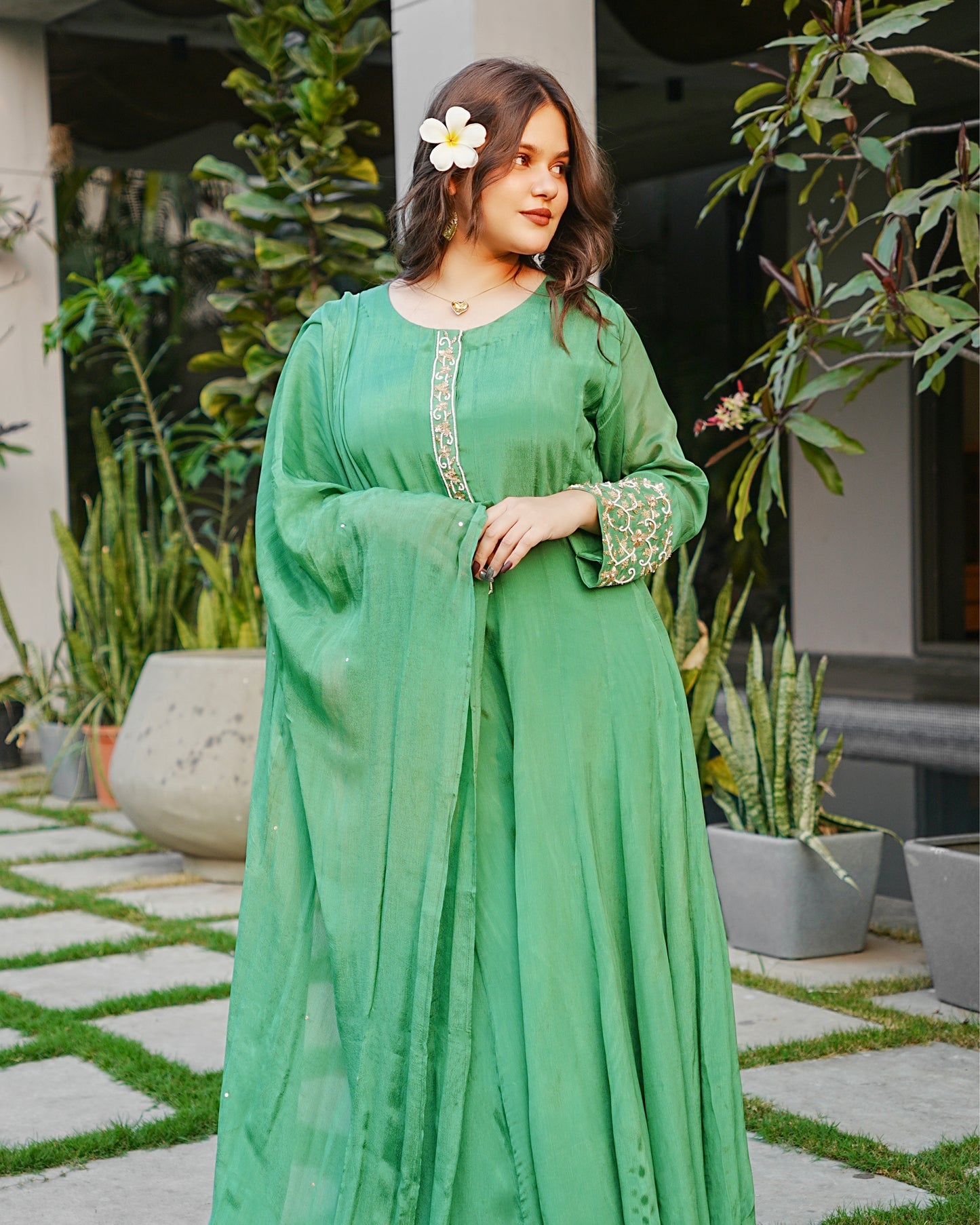 Mint Whisper Anarkali Set