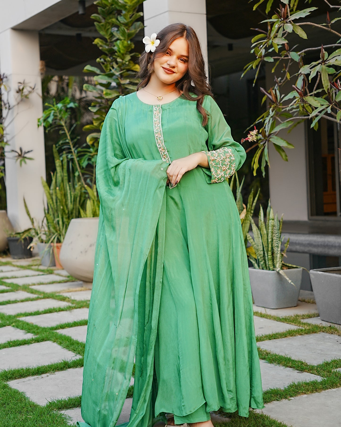 Mint Whisper Anarkali Set
