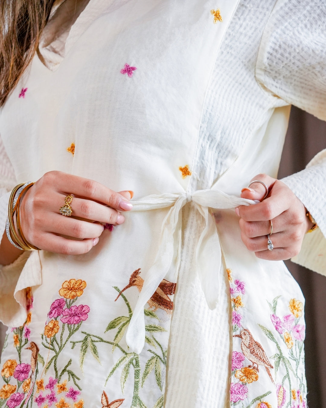 Aira Ivory Cotton Co-Ord Set