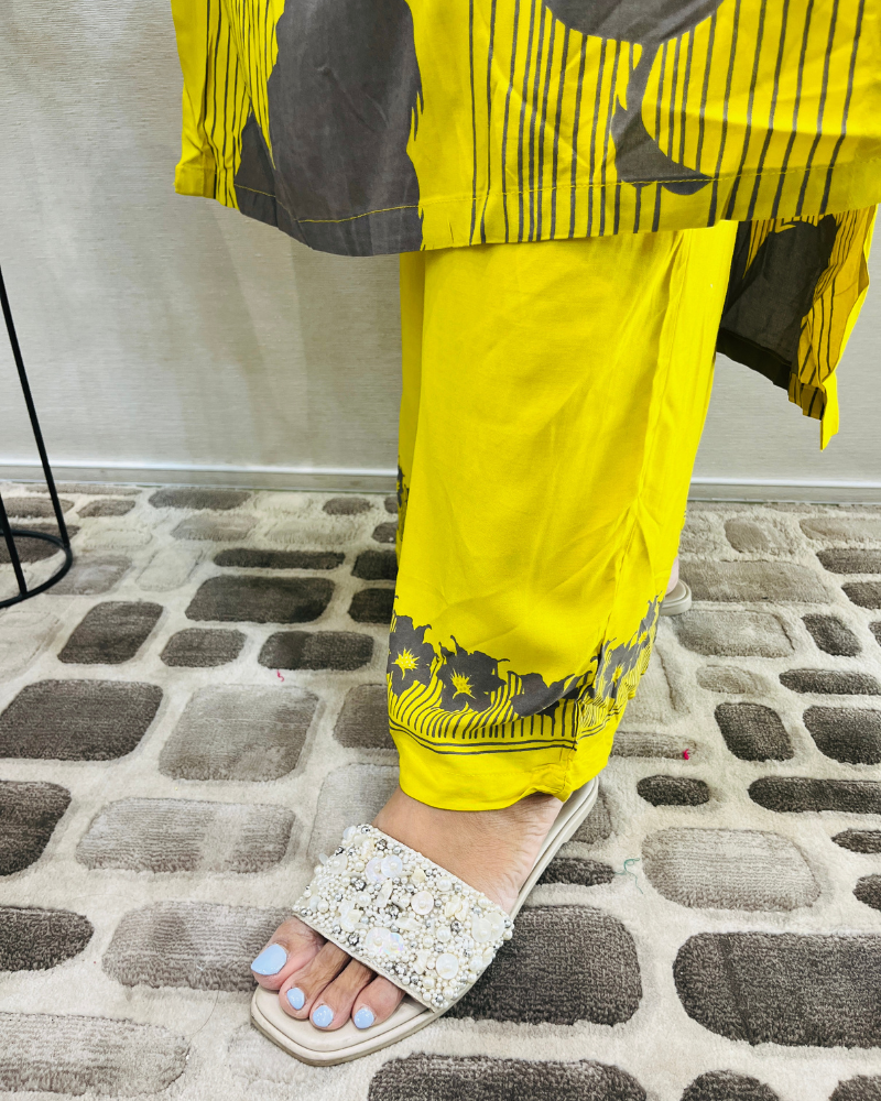 Floral Printed Cotton Kurta Set