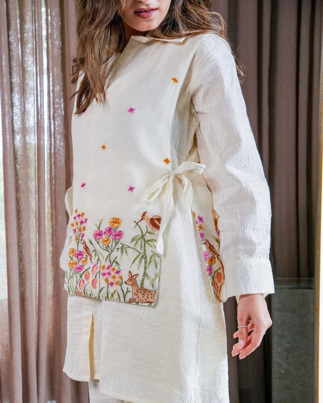 Aira Ivory Cotton Co-Ord Set
