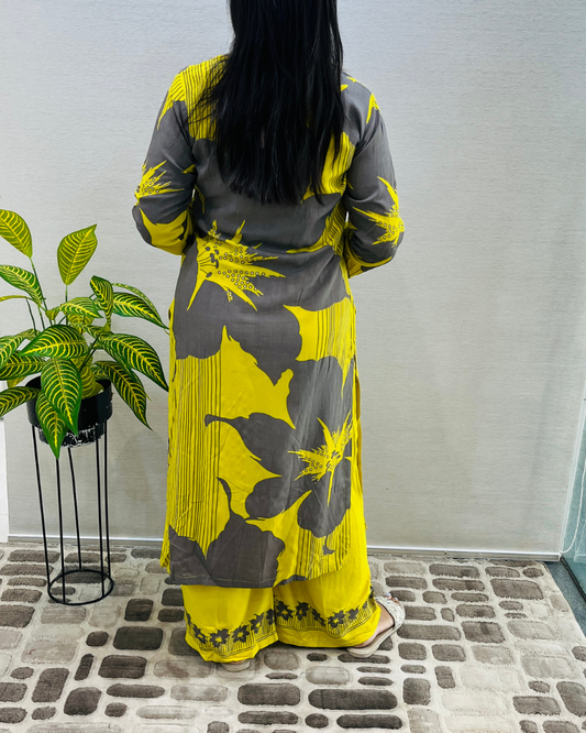 Floral Printed Cotton Kurta Set