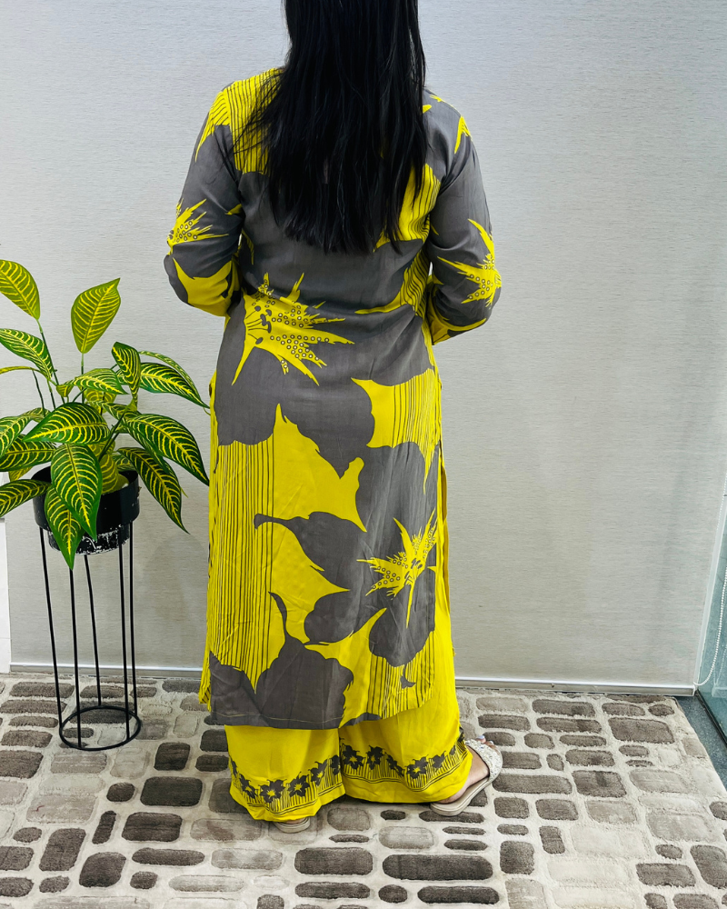 Floral Printed Cotton Kurta Set