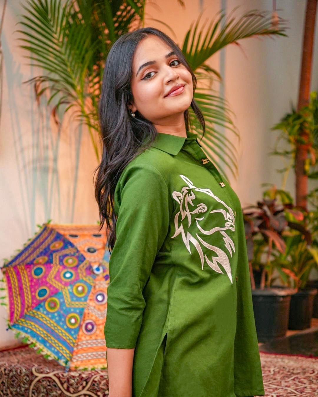 Olive Grace Embroidered Co-Ord Set