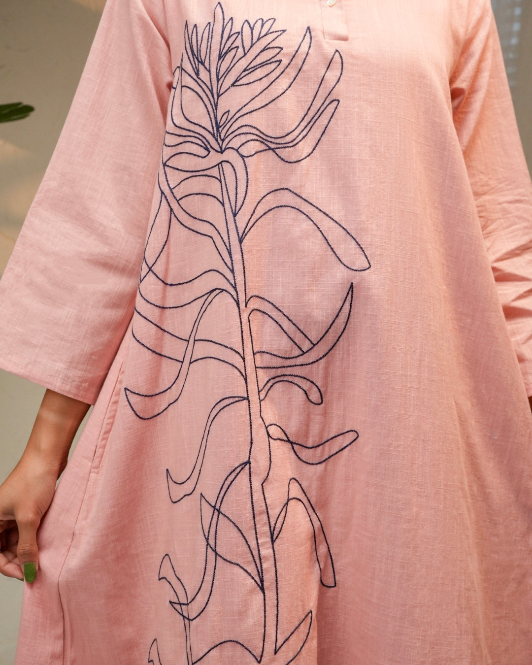 Blush Pink Cotton Dress