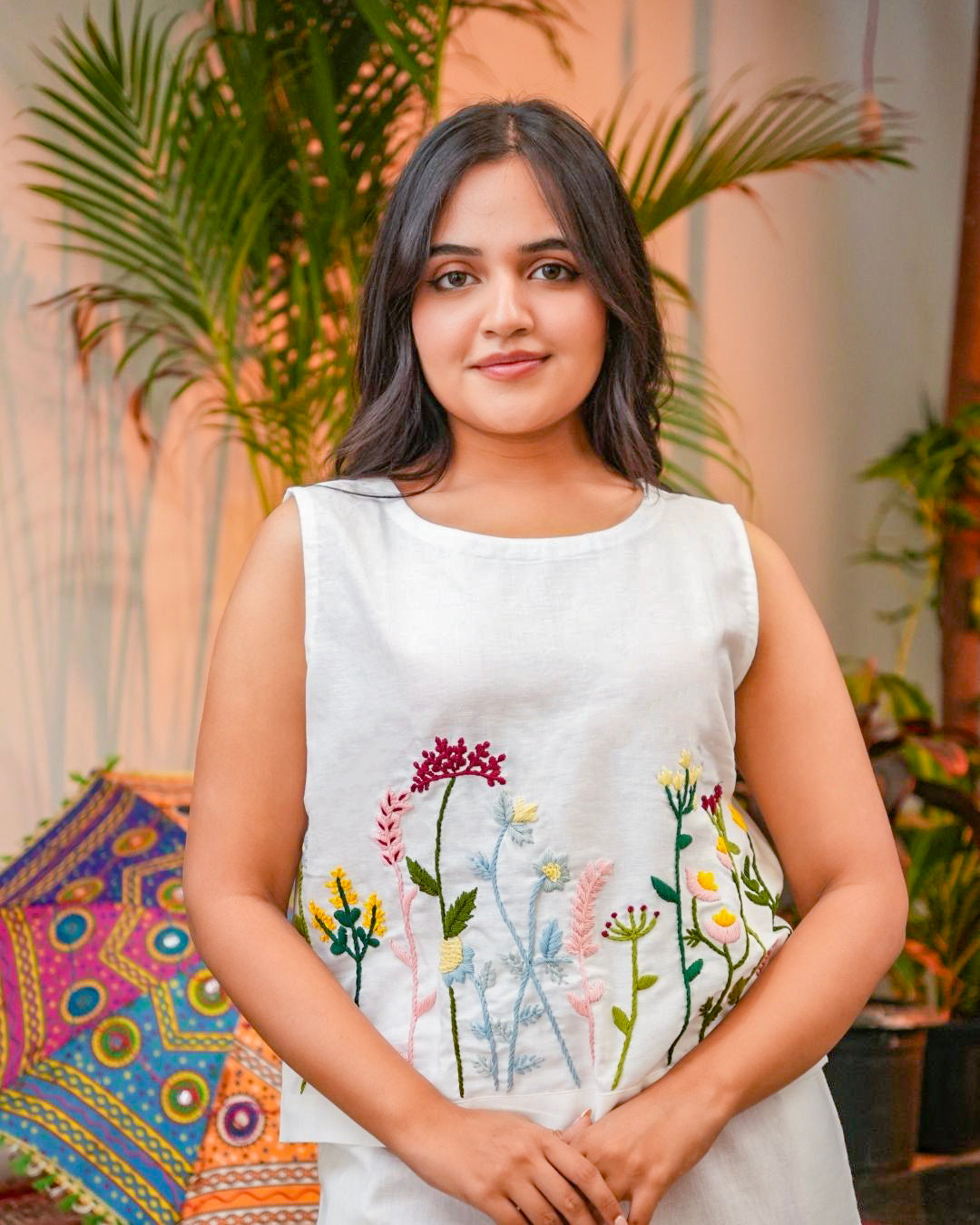 Floral Embroidered  Co-Ord Set