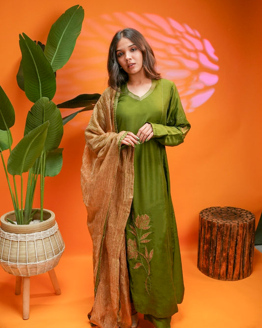 Meher Muslin Silk Suit Set