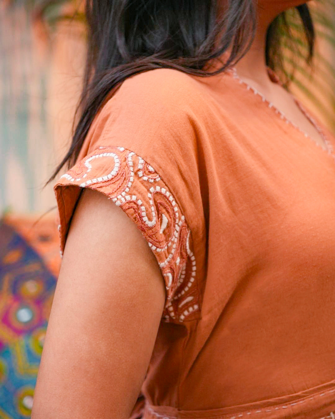 Embroidered Cotton Tunic Dress