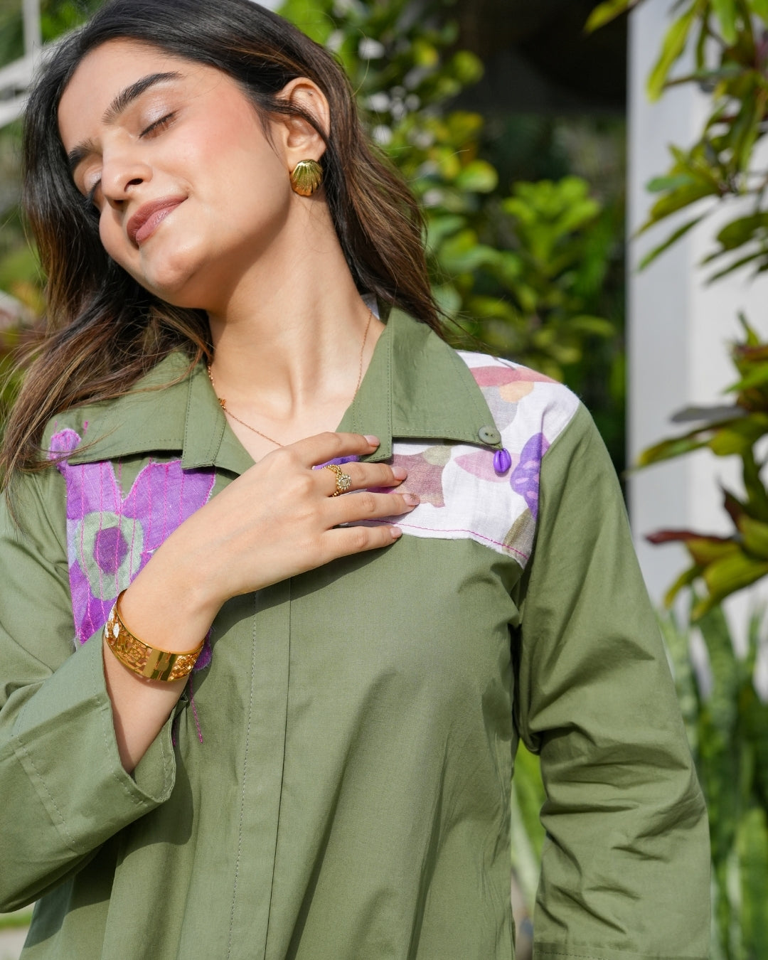Olive Bloom Tunic