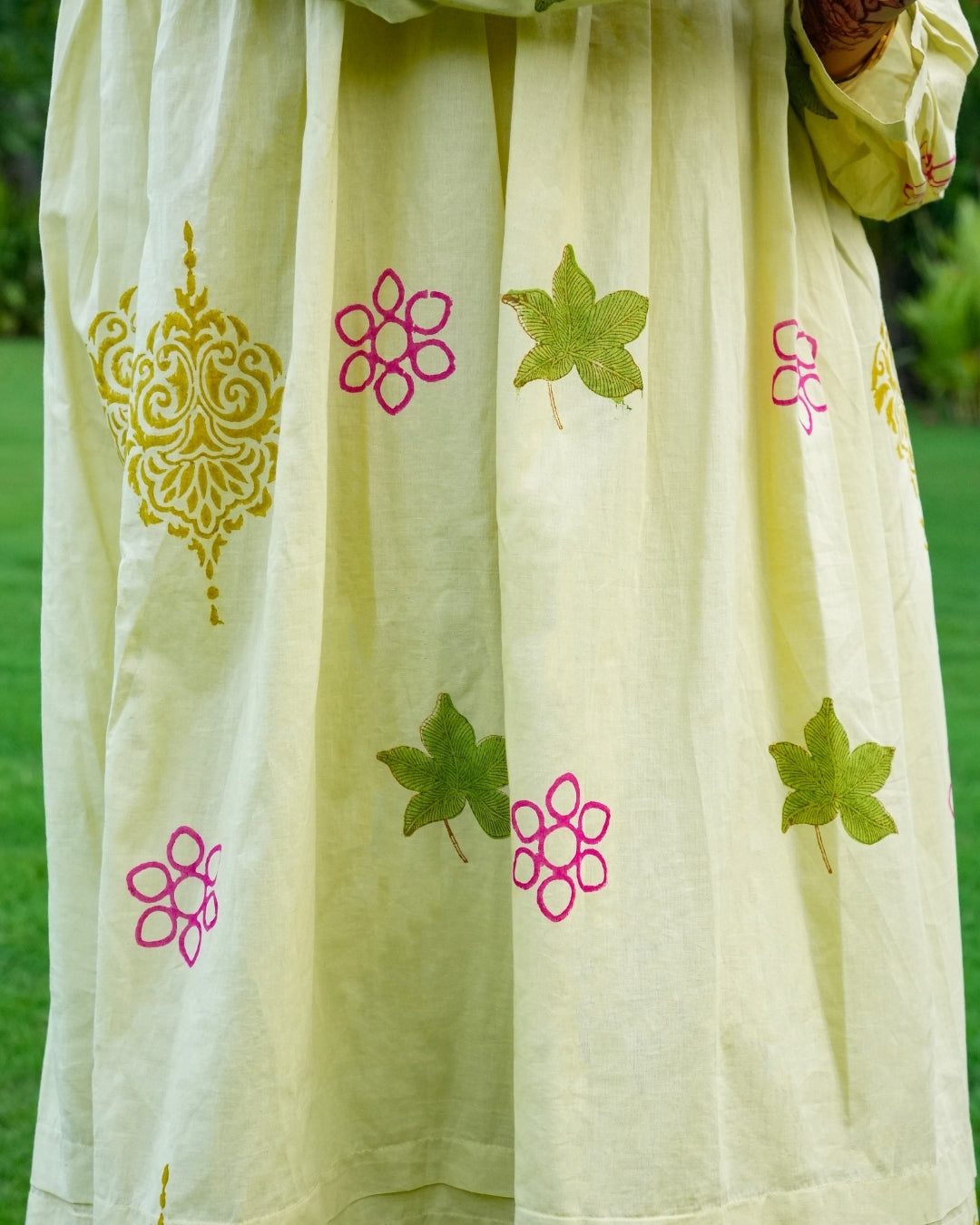 Pastel Lime Mul Cotton Kurta Set