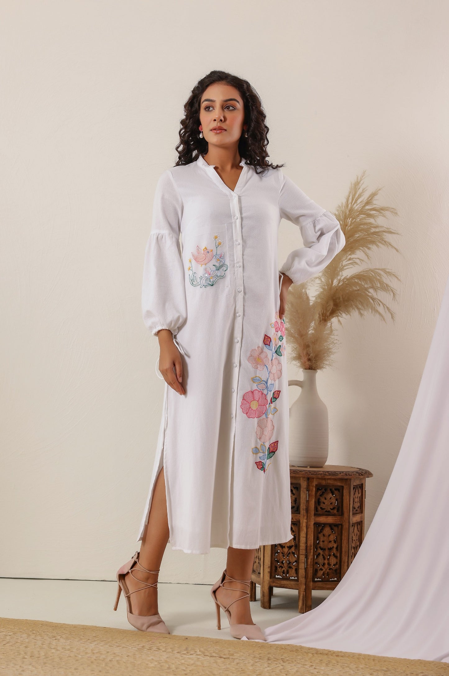 Blossom Whisper Cotton tunic