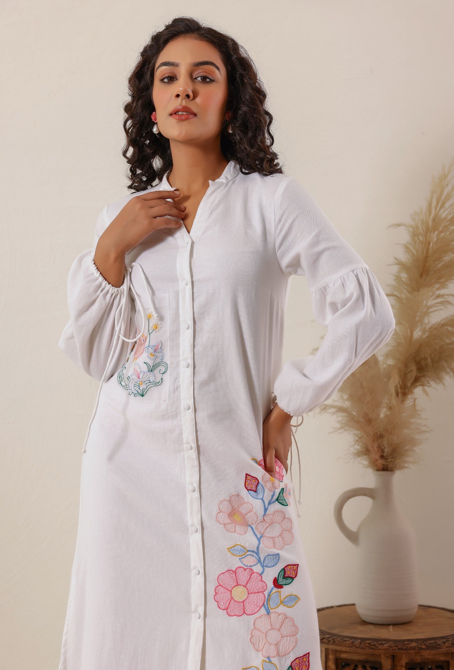 Blossom Whisper Cotton tunic