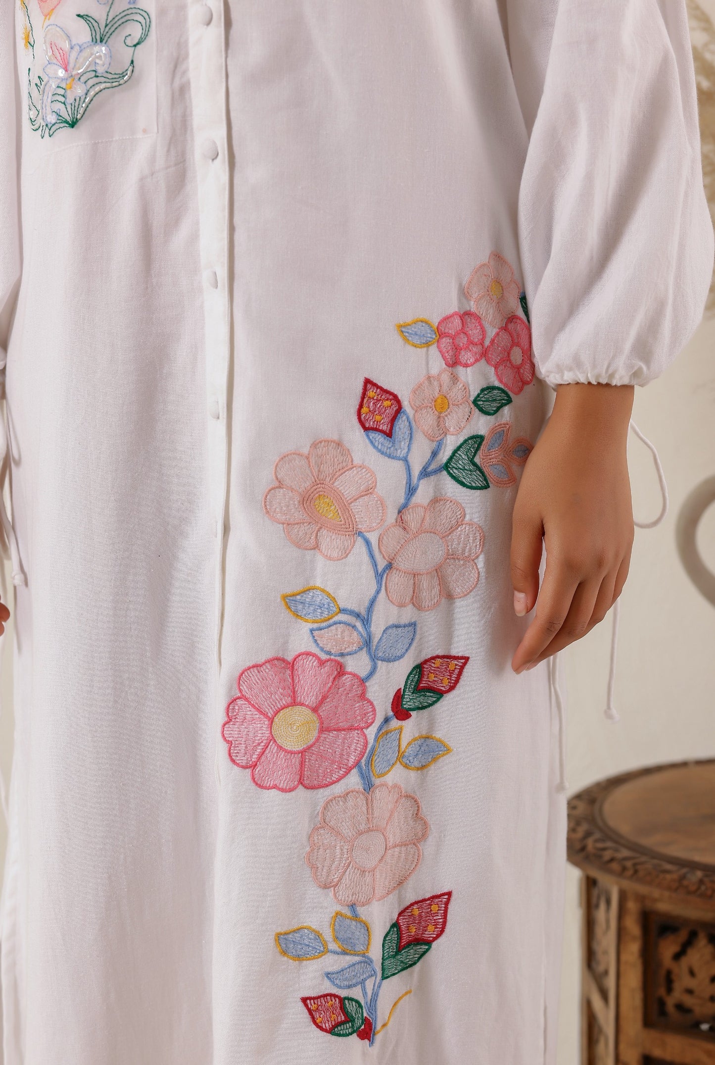 Blossom Whisper Cotton tunic