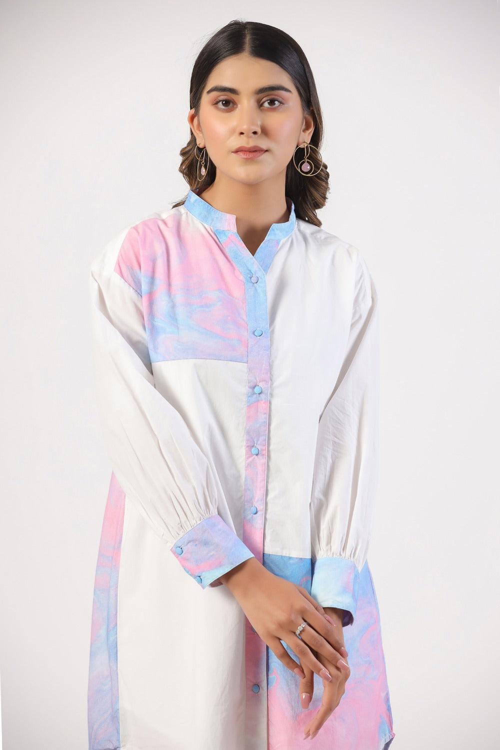 Pastel Rush High-Low Shirt Tunic