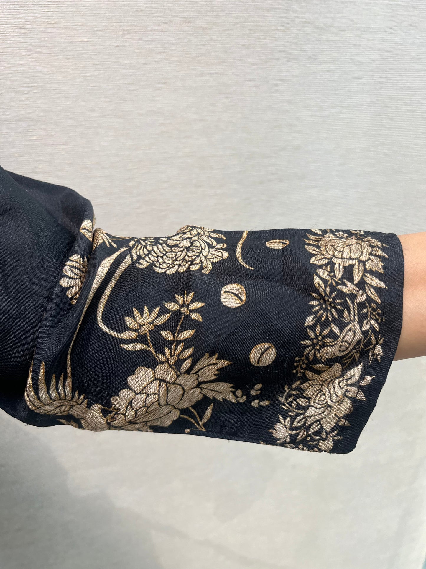 Midnight Black Gold-Embroidered Anarkali Kurta Set