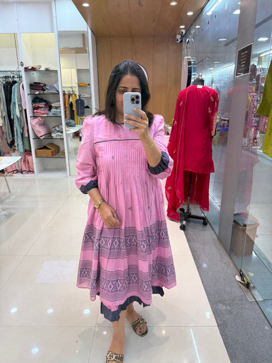 Pleated Printed Kurta