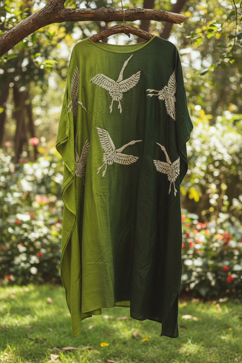 Silk kaftan set