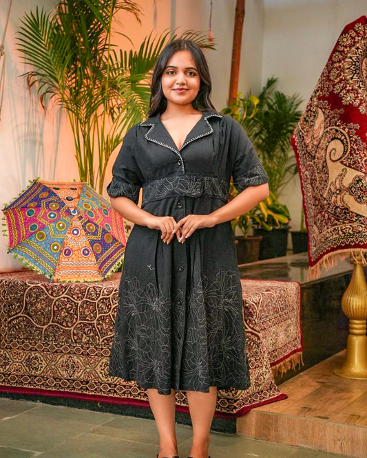 Embroidered Collared Tunic