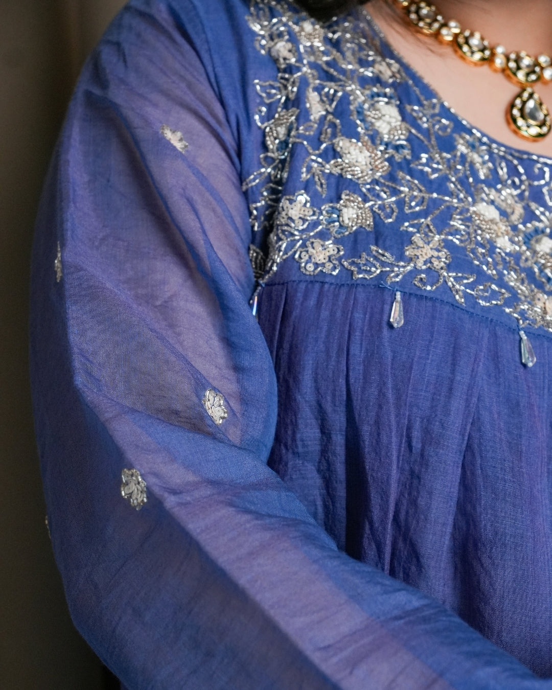 Mul Chanderi Kurta Set