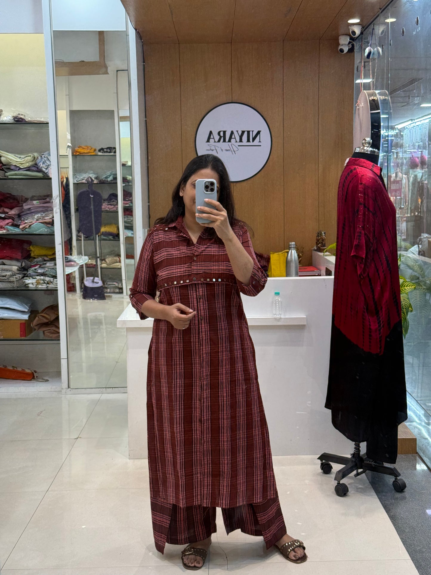 Striped Kurta Palazzo Set