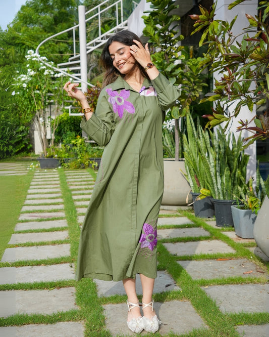 Olive Bloom Tunic