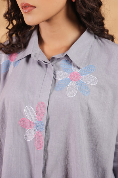 Lilac Bloom Oversized Co-ord Set