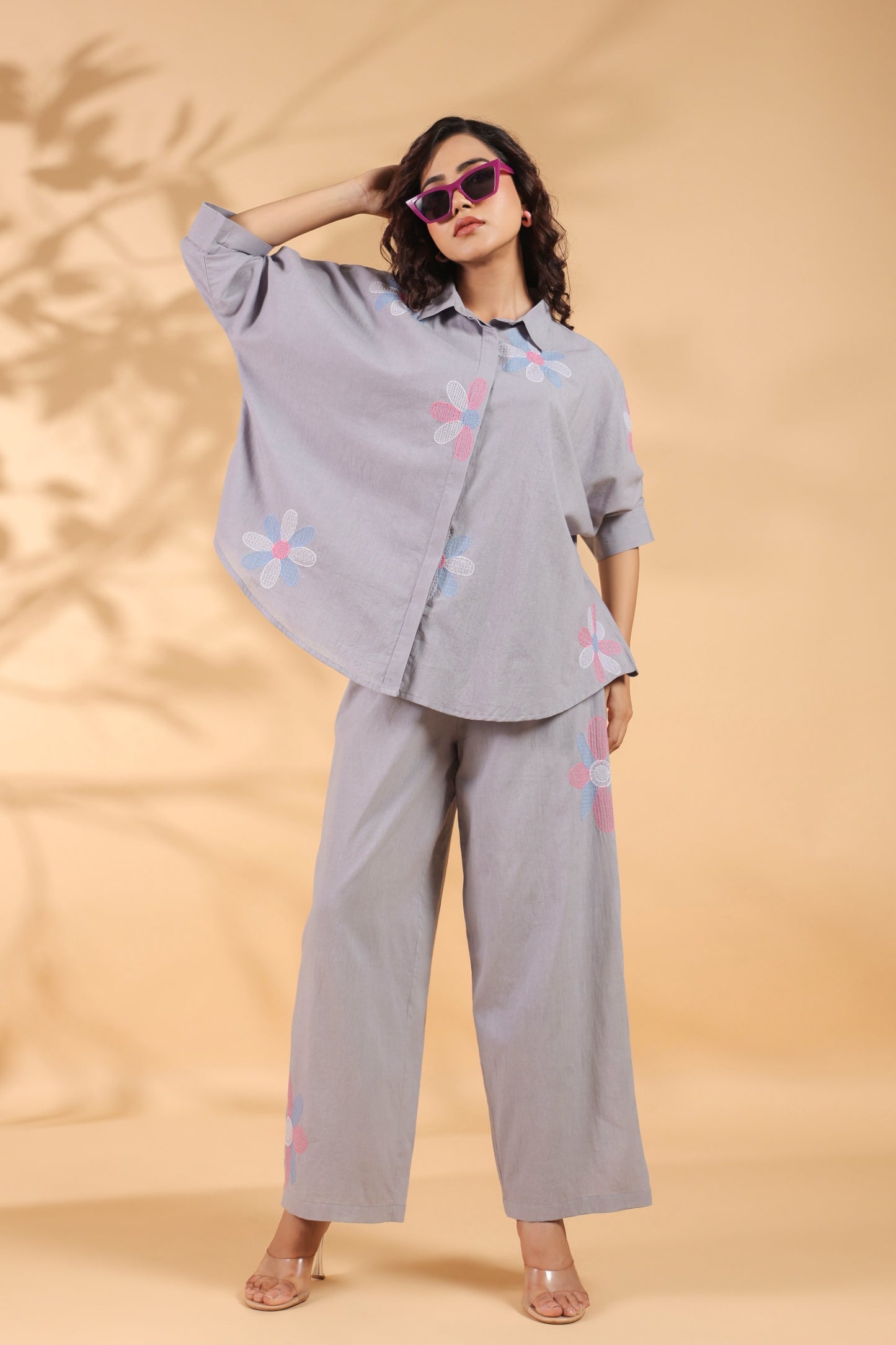 Lilac Bloom Oversized Co-ord Set