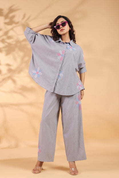 Lilac Bloom Oversized Co-ord Set