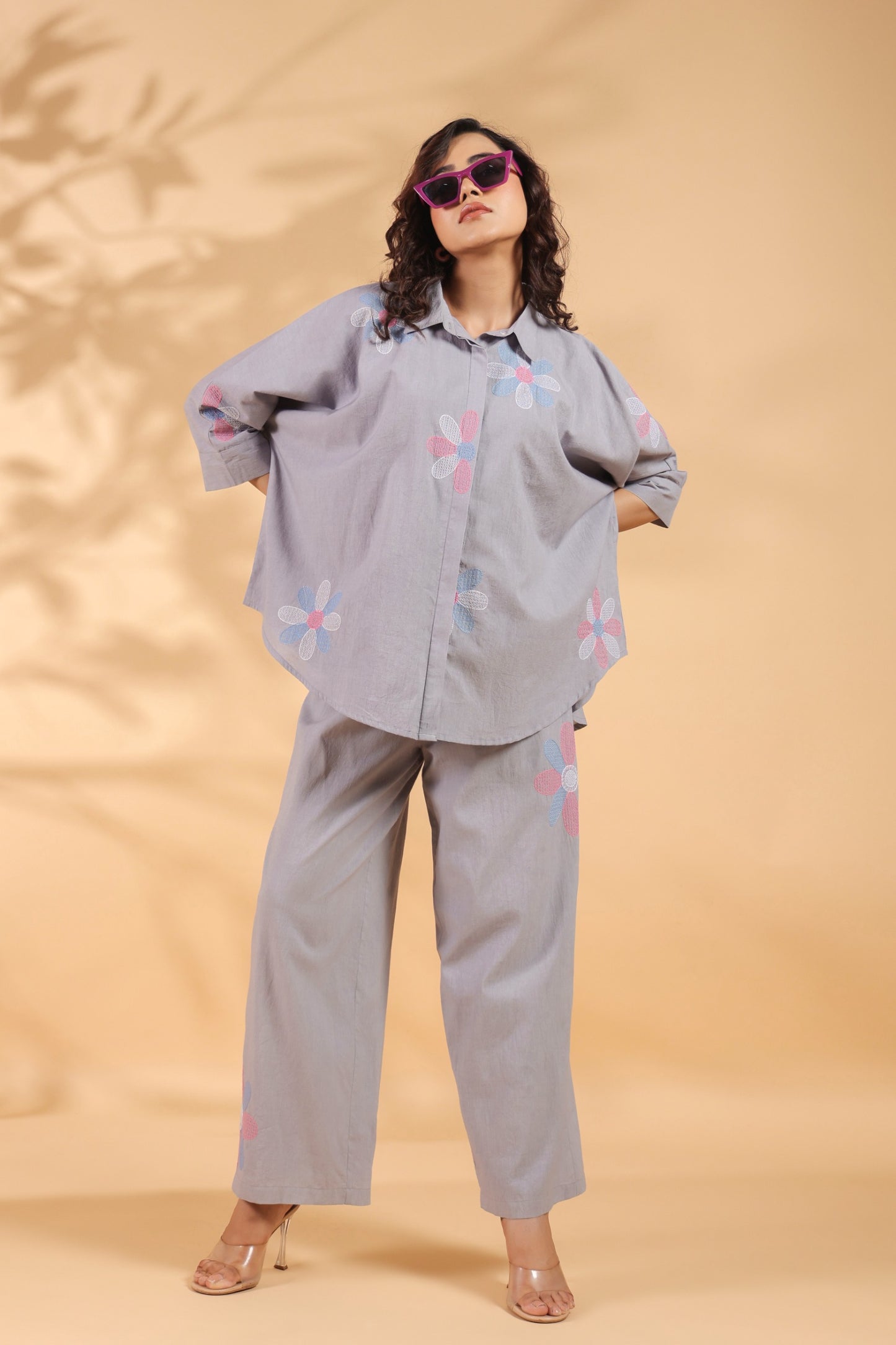 Lilac Bloom Oversized Co-ord Set