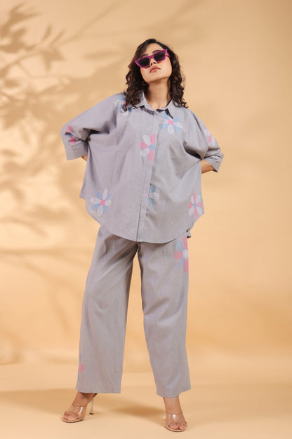 Lilac Bloom Oversized Co-ord Set