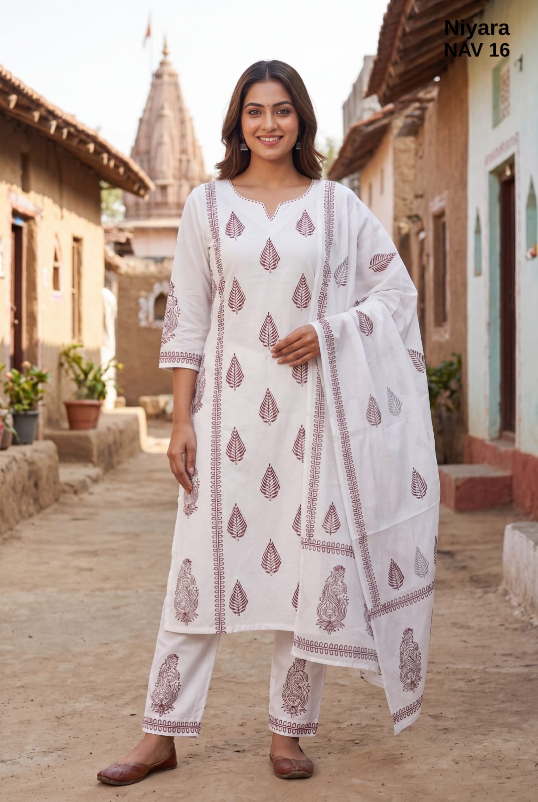Printed Kurta Pant Dupatta Set