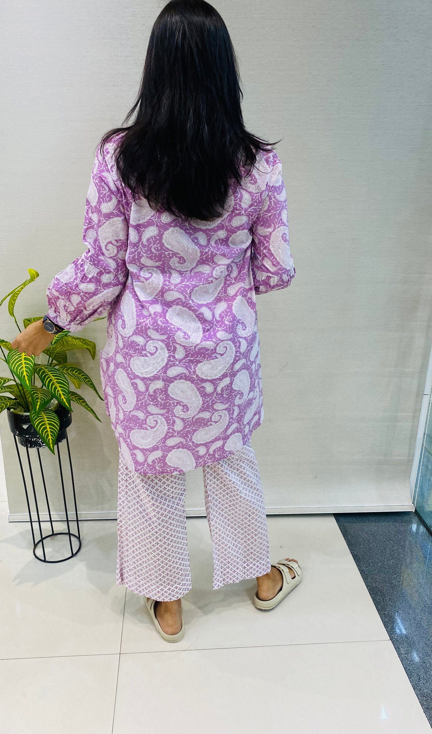 Lavender Paisley Cotton Co-Ord Set