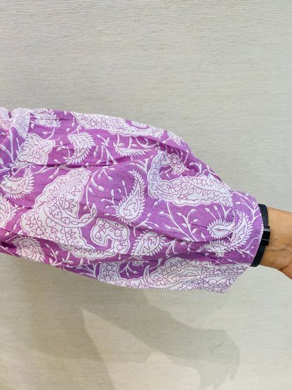 Lavender Paisley Cotton Co-Ord Set